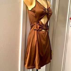 ASOS silk brown dress